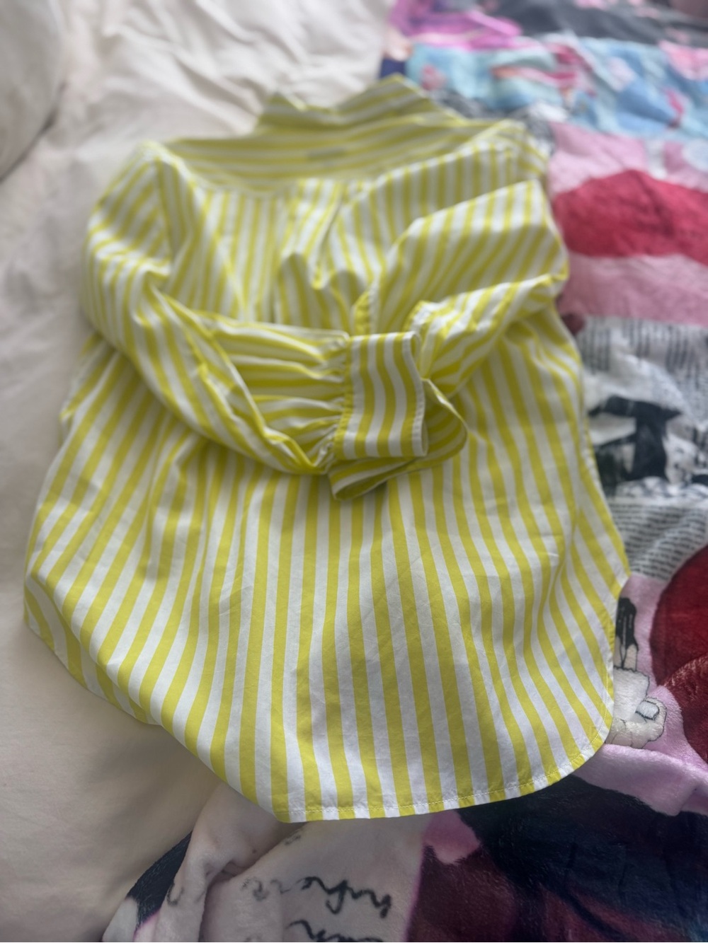 Rag and Bone yellow and white striped collar shirt. - Picture 7 of 8